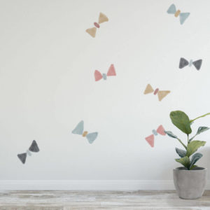 Watercolour butterflies as wall decals.